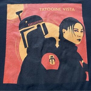 The Book of Boba Fett T-Shirt Bobba Fett Fennec Shand Tatooine Vista Size Large